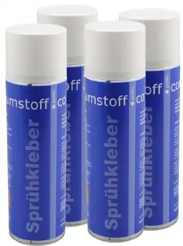 Sprühkleber wohnen.com 4 Dosen à 500ml Dose, kräftiger Kleber