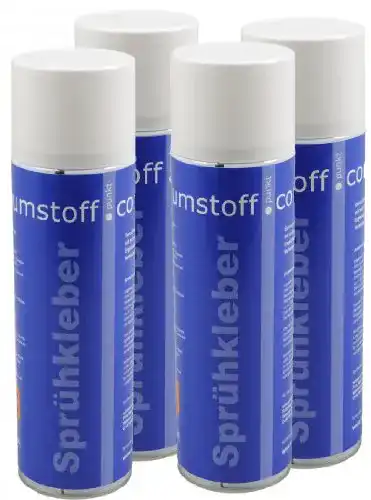 Sprühkleber wohnen.com 4 Dosen à 500ml Dose, kräftiger Kleber