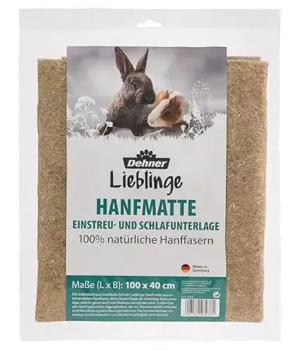 Hanfmatte Dehner für Nagerzubehör, 100 x 40 cm, aus Hanf, natur