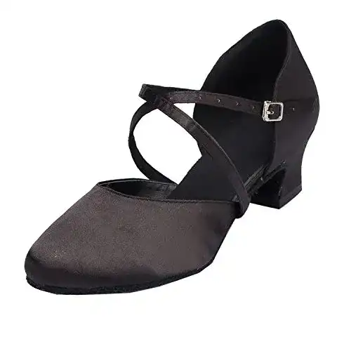 Tanzschuhe für Damen mit Cross Strap und niedrigem Absatz für Salsa und Latin