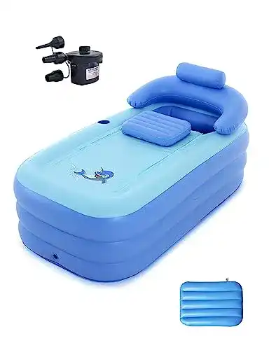 Aufblasbare Badewanne für Erwachsene mit elektrischer Pumpe und 3 Kammern