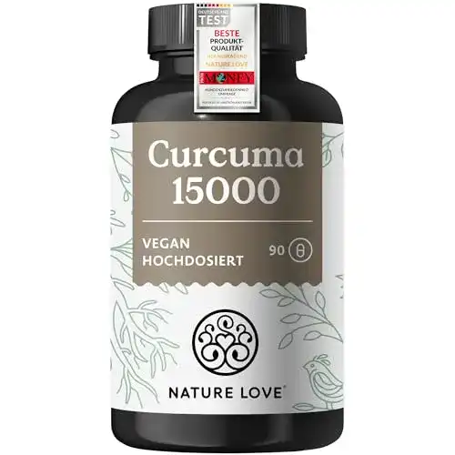 Kurkuma Kapseln Nature Love Curcuma Extrakt 15000 – 90 Kapseln