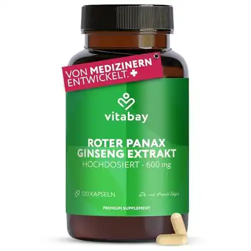 Ginseng Kapseln von Vitabay – Roter Ginseng für Vitalität