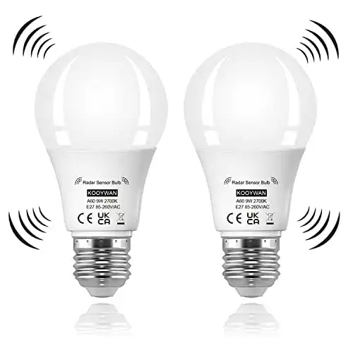 Glühbirne mit Bewegungsmelder Kooywan LED Lampe E27 warmweiß