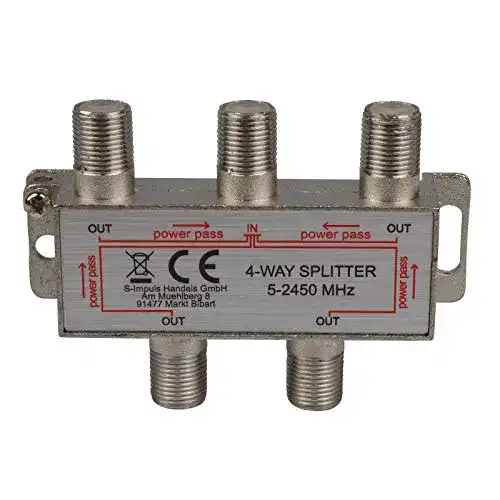 Sat-Verteiler 4-fach S/Conn für Satelliten- und BK-Anlagen