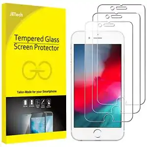 JETech Panzerglas für iPhone SE, 8, 7, 6s, 6 Displayschutzfolie, 3 Stück
