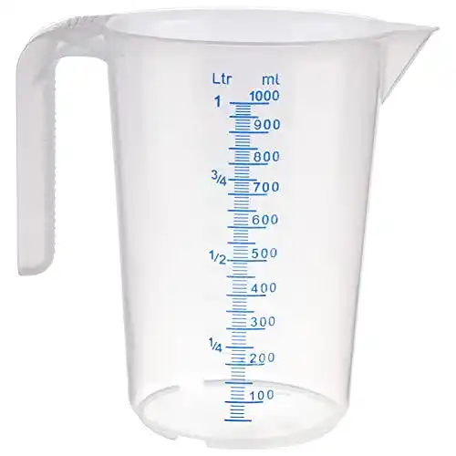 Messbecher APS 1 Liter aus Kunststoff mit Maßskalierung