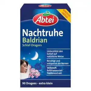 Schlafmittel Abtei Nachtruhe Baldrian Schlaf-Dragees N, pflanzliche Unterstützung