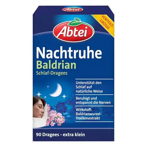 Schlafmittel Abtei Nachtruhe Baldrian Schlaf-Dragees N, pflanzliche Unterstützung