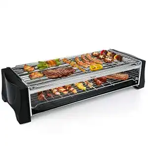 HengBO Tischgrill 2200 Watt – Elektrischer Elektrogrill für Zuhause