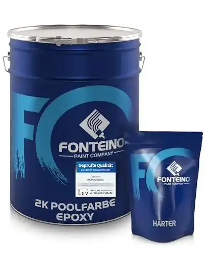 Schwimmbadfarbe Fonteino 2K Epoxidharz für Beton- und Fliesenbecken