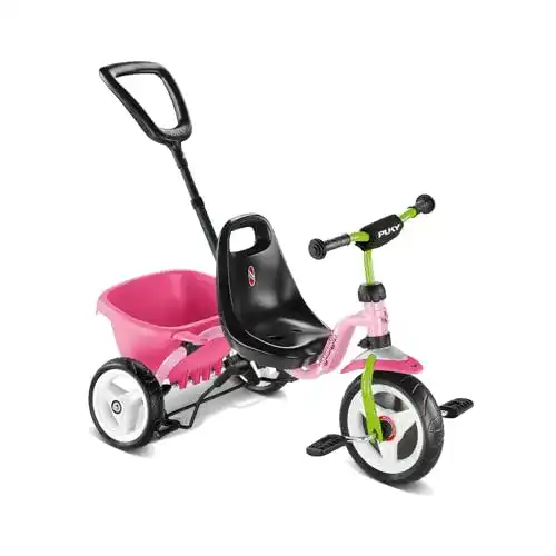Dreirad mit Schubstange Puky Ceety in Rosa und Grün
