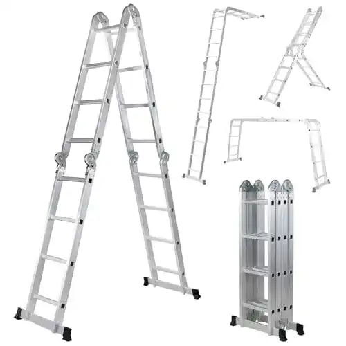 Mehrzweckleiter Craftfull CF-104A – Aluminium 6in1 mit 16 Sprossen
