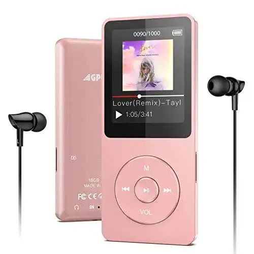MP3-Player 16 GB Agptek mit Bluetooth 5.0 und Kopfhörern
