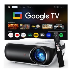 WLAN Beamer Happrun Smart Beamer 4K mit Google TV und Dolby Audio