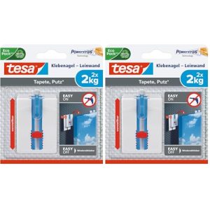 Klebenagel von Tesa für Tapeten und Putz, selbstklebend und höhenverstellbar