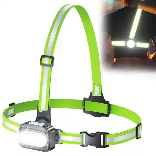Brustlampe Rolgno Lauflicht 500 Lumen für Joggen und Outdoor-Aktivitäten