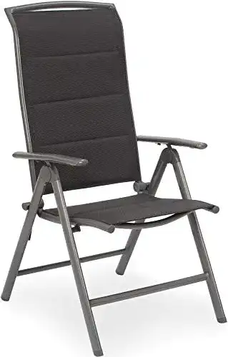 Alu-Klappsessel Brubaker Milano mit gepolsterter Sitzfläche