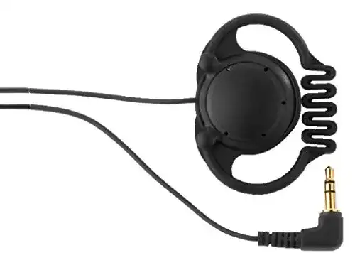 Einohr-Kopfhörer Monacor ES-16 Mono-Ohrhörer in Schwarz
