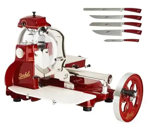 Berkel Volano B3 Aufschnittmaschine in Rot und Gold
