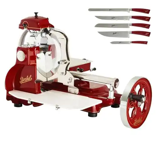 Berkel Volano B3 Aufschnittmaschine in Rot und Gold