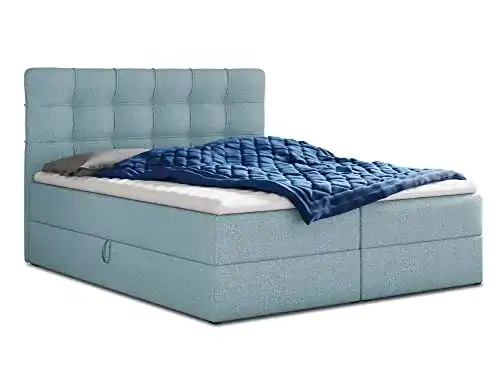 Boxspringbett 160×200 mit zwei Bettkästen und Bonell-Matratze