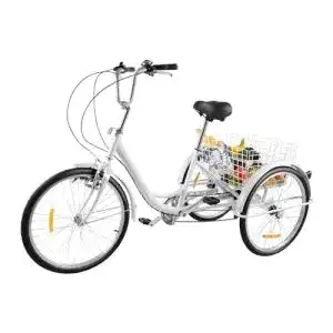 Lastenrad DIFU Erwachsenendreirad mit 24 Zoll und 6 Gängen