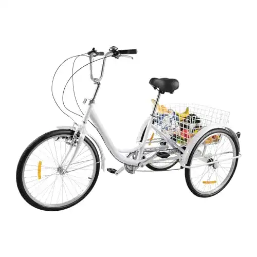 Lastenrad DIFU Erwachsenendreirad mit 24 Zoll und 6 Gängen