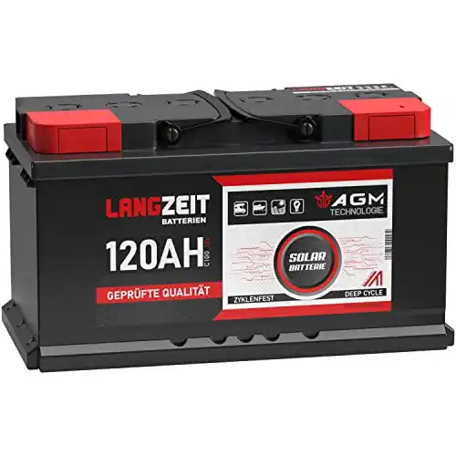 AGM-Batterie für Wohnmobile und Boote mit 120Ah 12V