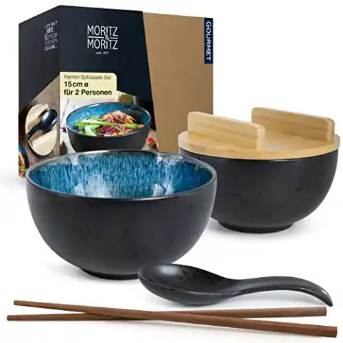 Ramen Schüssel Set von Moritz & Moritz – Keramik 600 ml für 2 Personen