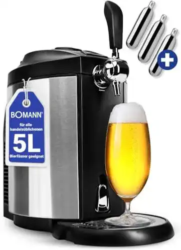 Bierzapfanlage Bomann für handelsübliche 5-Liter-Fässer