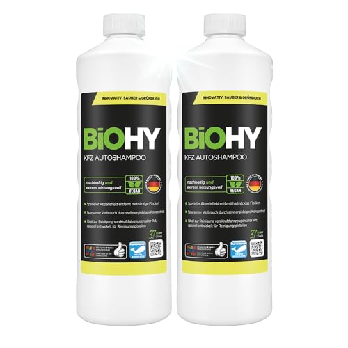 Biologisch abbaubares Autoshampoo Biohy für KFZ (2 x 1 Liter)