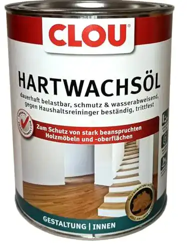 Clou Hartwachsöl farblos 0,750 L für Holzpflege