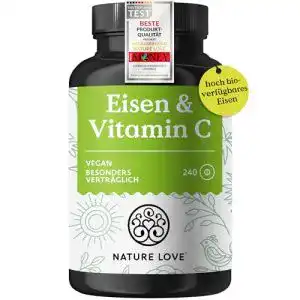 Eisenpräparat Nature Love Eisentabletten mit Vitamin C, 240 Stück