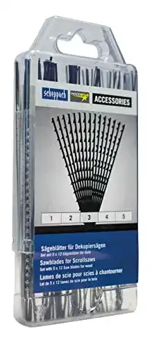 Scheppach Universal-Sägeblatt-Set mit 60 Dekupiersägeblättern