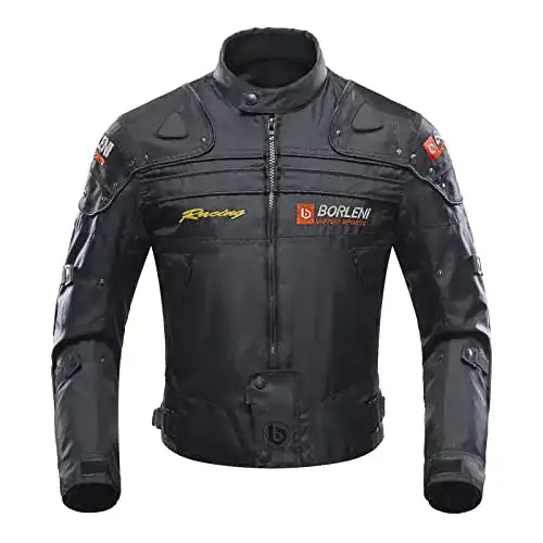 Motorradjacke für Herren von Borleni – Winddicht mit Protektoren