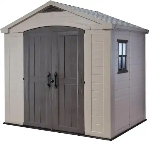 Keter Gartenhaus Factor 8×6 in Beige mit 8,1m³ Stauraum