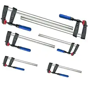 Schraubzwingen-Set Vago-Tools mit Leim- und Klemmzwingen