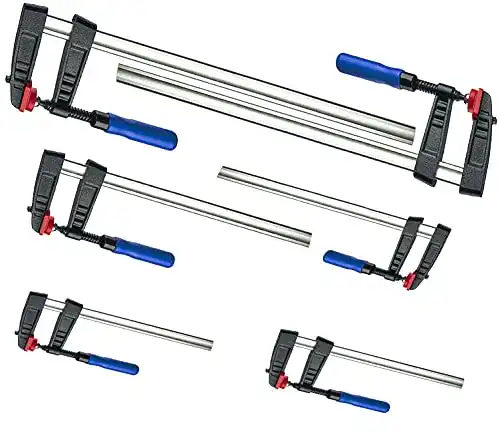 Schraubzwingen-Set Vago-Tools mit Leim- und Klemmzwingen