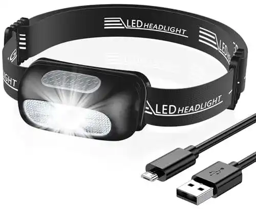 Akku Stirnlampe Cirycase mit 5 Lichtmodi und Wasserschutz