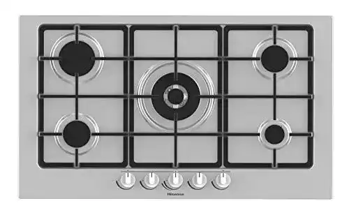 Gaskochfeld Hisense GM973XF mit 5 Kochzonen und 90 cm Breite