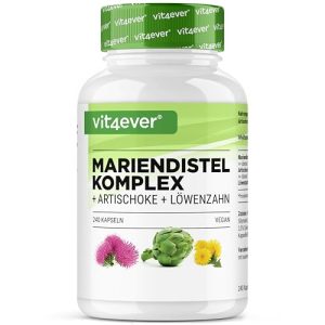 Mariendistel-Kapseln mit Artischocken und Löwenzahn für die Gesundheit