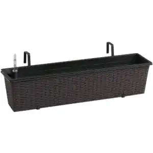 Blumenkästen mit Wasserspeicher aus Polyrattan