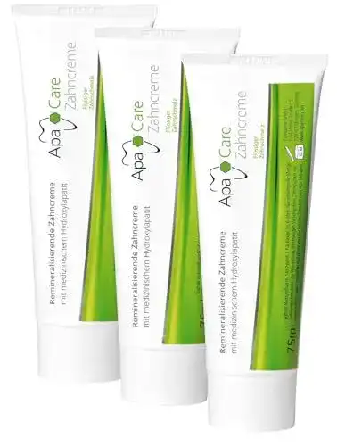Zahnpasta Apa Care Remineralisierende Zahncreme mit flüssigem Zahnschmelz 3 x 75 ml