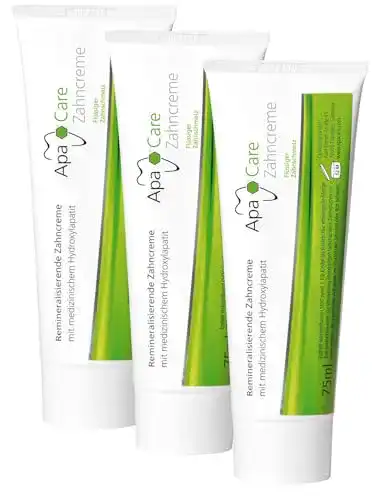 Zahnpasta Apa Care Remineralisierende Zahncreme mit flüssigem Zahnschmelz 3 x 75 ml