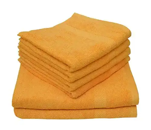 Dyckhoff Bio Handtuch Planet Walk-Frottier in Mango 50×100 cm