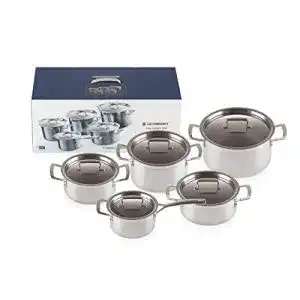 Le Creuset 5-teiliges Topfset aus 3-lagigem Edelstahl