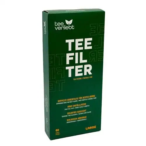 Teebeutel Teeverliebt – Teefilter für lose Tees, Größe L, 80 Stück