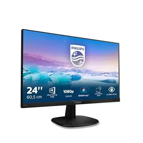 Philips 243V7QDSB – 24 Zoll FHD Monitor mit IPS-Technologie