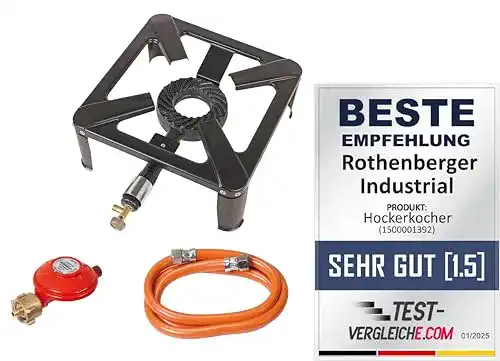Gaskocher 1-flammig Rothenberger Industrial Hockerkocher